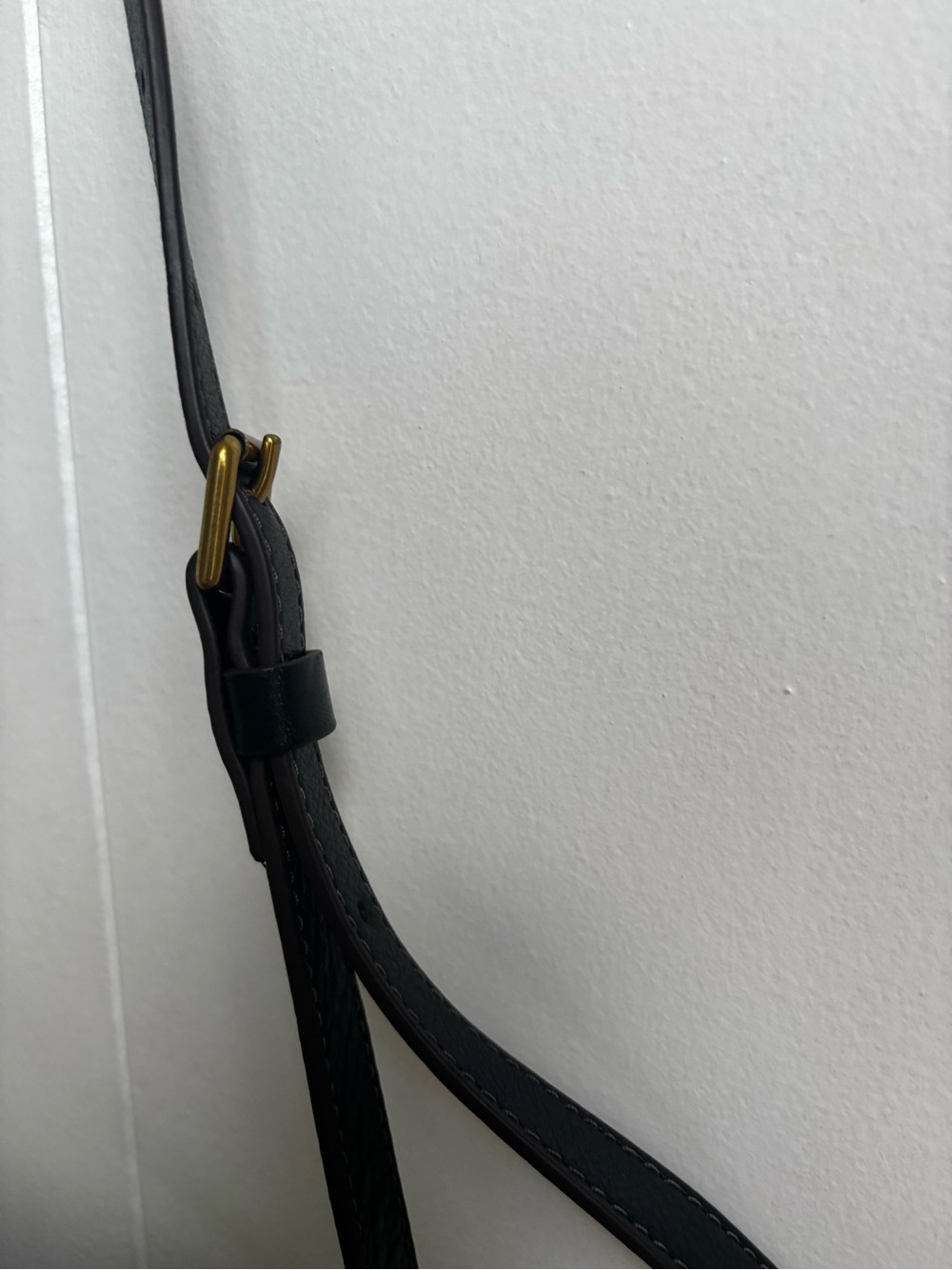Fossil Black Leather Crossbody with Brown Logo Tab - Picture 6 of 10